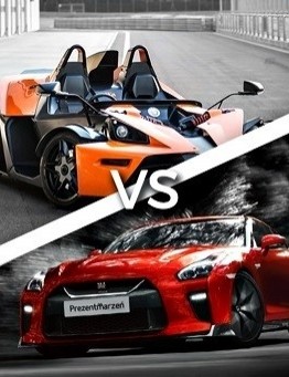Jazda KTM X-BOW vs Nissan GT-R