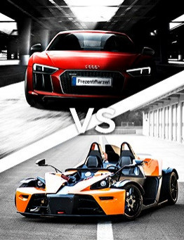 Jazda Audi R8 vs KTM X-BOW