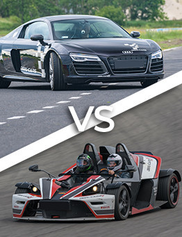 Jazda Audi R8 V10 vs KTM X-BOW