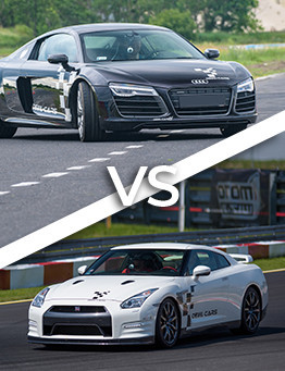 Jazda Nissan vs Audi R8 V10