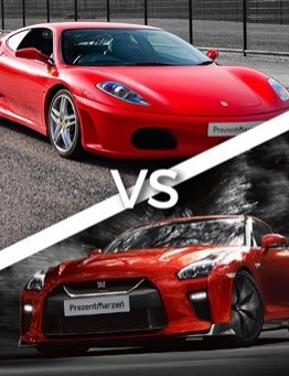 Jazda Ferrari vs Nissan