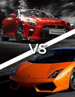 Jazda Lamborghini vs Nissan