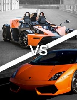 Jazda Lamborghini vs KTM