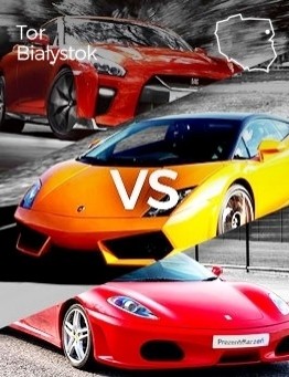 Jazda Lamborghini vs Ferrari vs Nissan – Tor Białystok
 Ilość okrążeń-3 okrążenia
