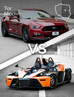 Jazda Ford Mustang vs KTM X-BOW – Tor Modlin