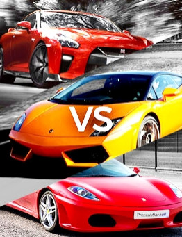 Jazda Lamborghini vs Ferrari vs Nissan – wiele lokalizacji